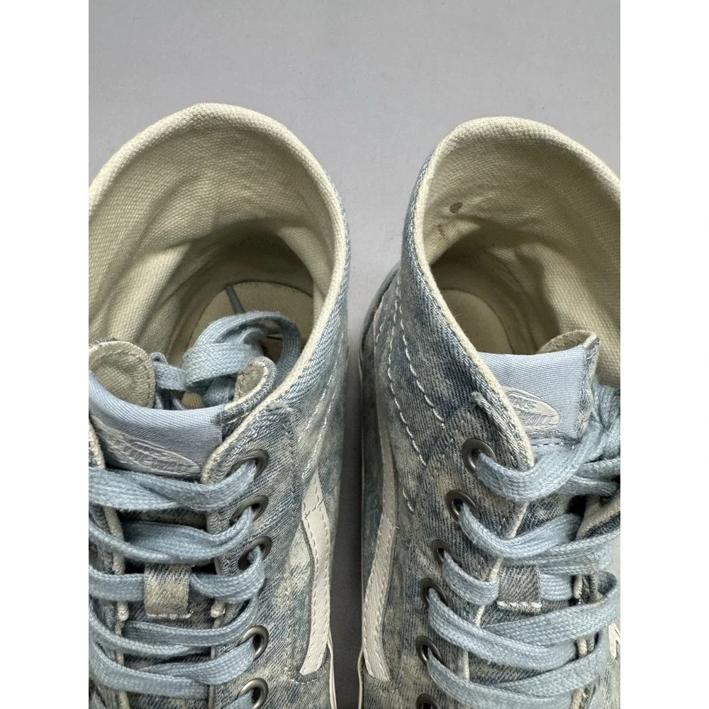 VANS Sk8-Hi Men's Tapered Sneakers Denim Destroy Size US 9.5